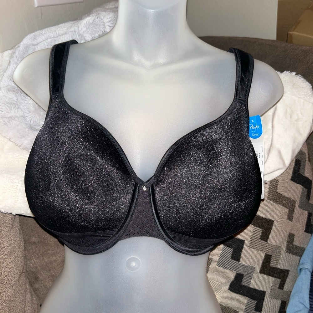 Playtex Black Full Coverage Bra with Underwire Support size 38DD